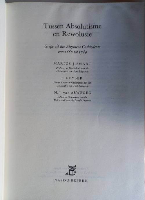 Tussen absolutisme en rewolusie