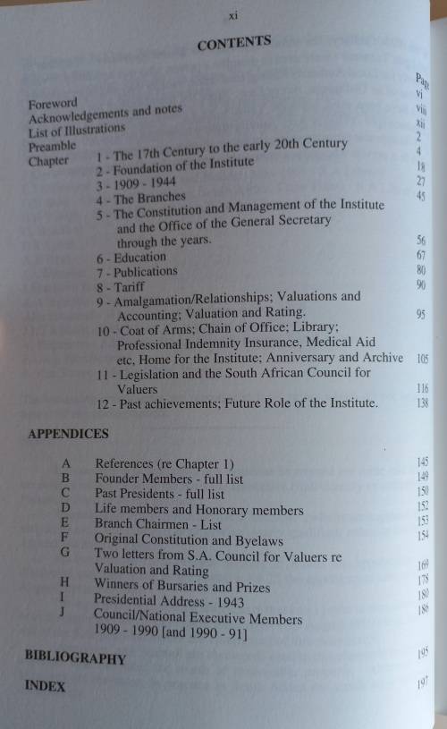 The South African Institude of Valuers, The first eighty years 1909-1989
