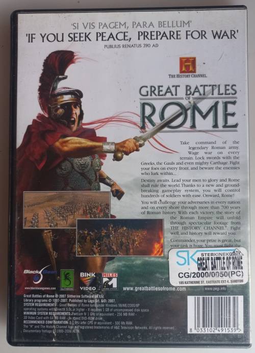 Great battles of Rome PC