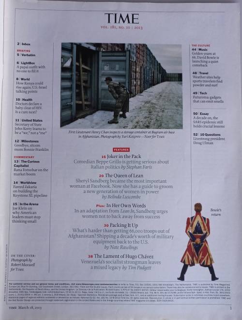 Time magazine March 18, 2013