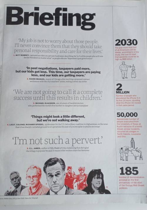 Time magazine October 1, 2012