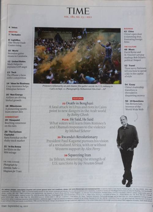 Time magazine September 24, 2012