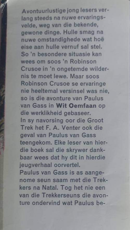 Wit oemfaan deur FA Venter