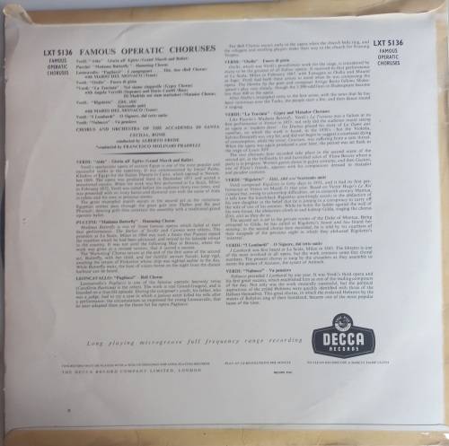 Famous operatic choruses LP