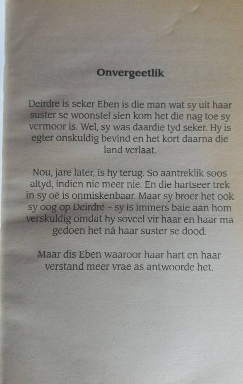 Onvergeetlik deur Susan Olivier (Romanza)