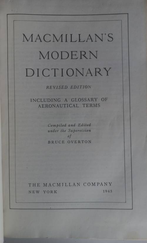 Macmillan`s modern dictionary