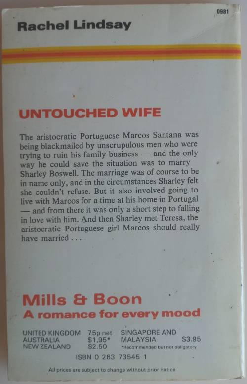 Untouched wife by Rachel Lindsay (Mills & Boon)