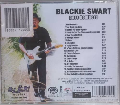 Blackie Swart - Pers kombers cd