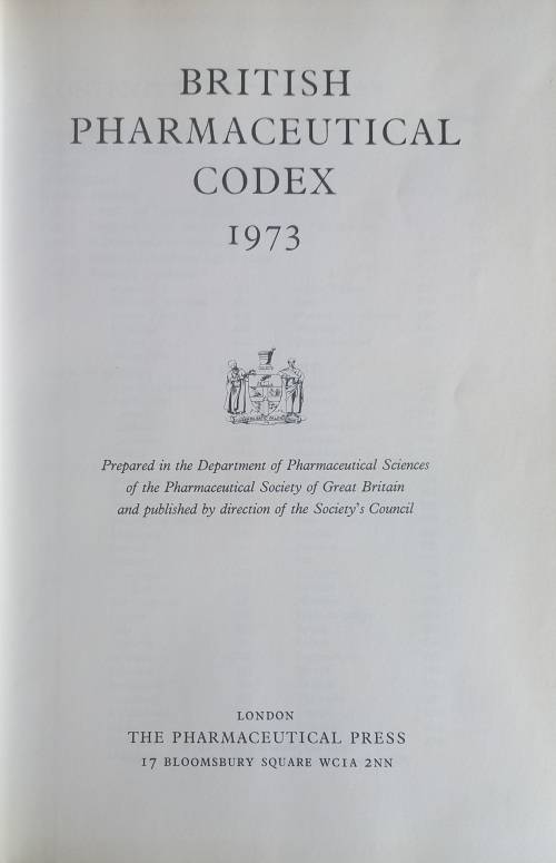 British pharmaceutical codex 1973