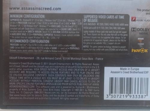 Assassin`s Creed Brotherhood special edition PC