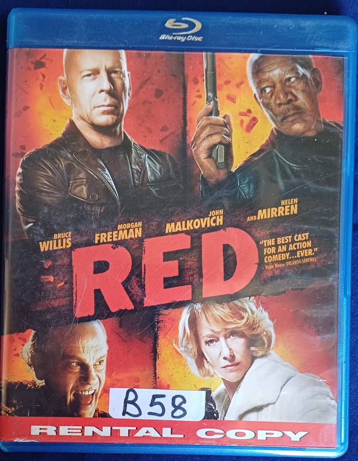 Red blue ray dvd