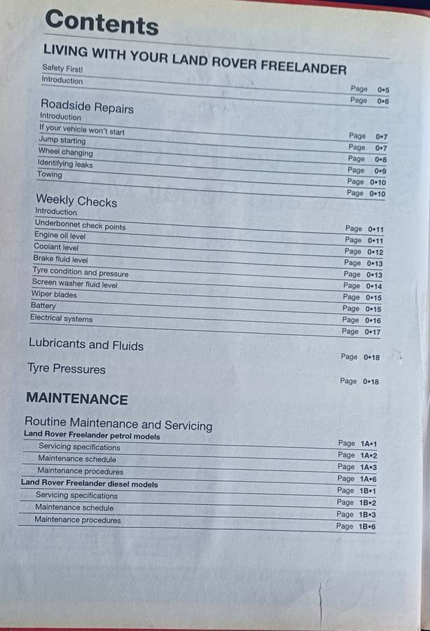Land Rover Freelander manual