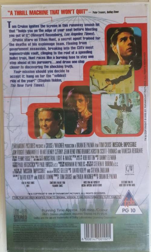Mission Impossible - Tom Cruise VHS