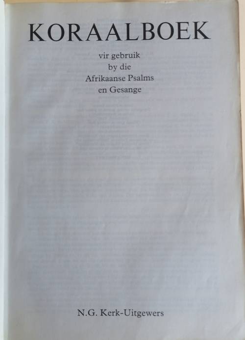 Koraalboek vir Psalms en Gesange