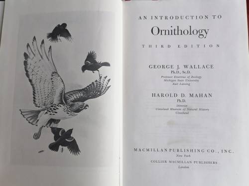 An introduction to Ornithology by George J Wallace *scarce*