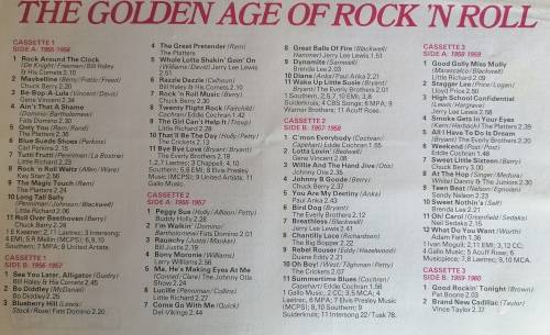 The golden age of Rock n Roll 5 x tapes in a case: Reader`s digest