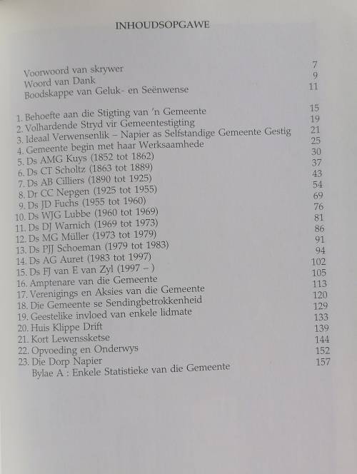NG Gemeente Napier 150-fees gedenkboek 1848-1998 deur ds AG Auret