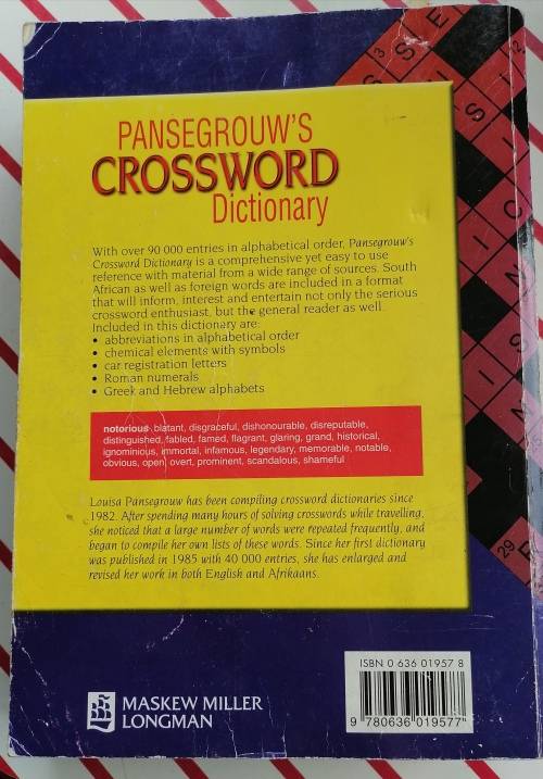 Pansegrouw`s crossword dictionary
