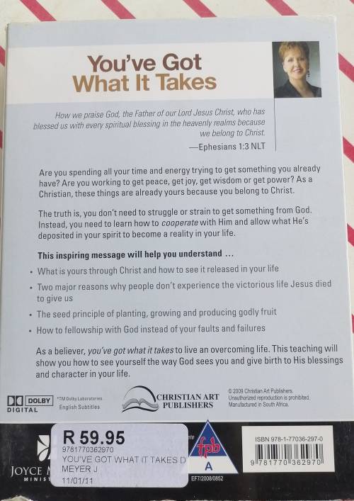 You`ve got what it takes by Joyce Meyer dvd *sealed*