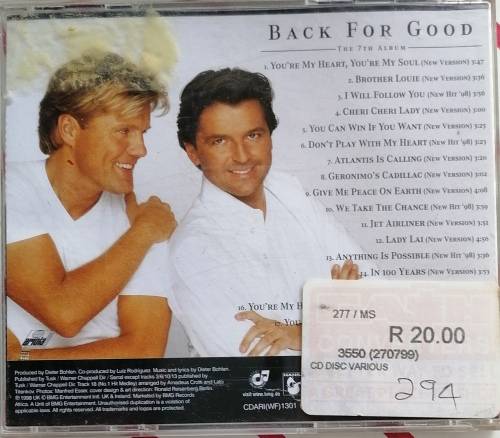 Modern Talking Back for good cd