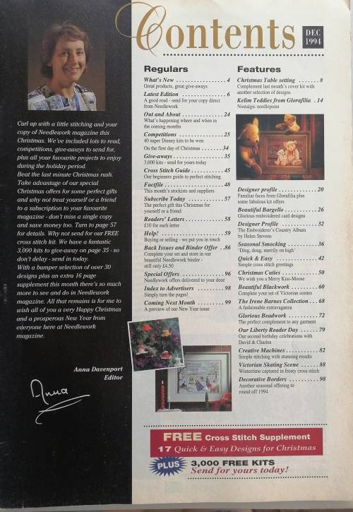 Needlework December 1994 magazine
