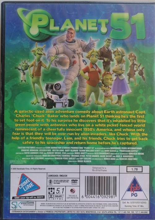 Planet 51 dvd