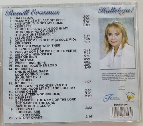 Ronell Erasmus - Halleluja cd