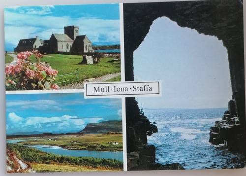 Vintage postcard: Mull Iona Staffa
