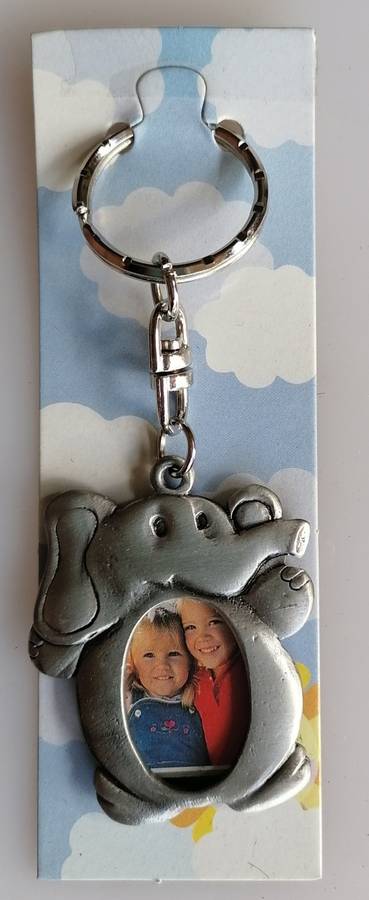 Keyring metal animal photo frame
