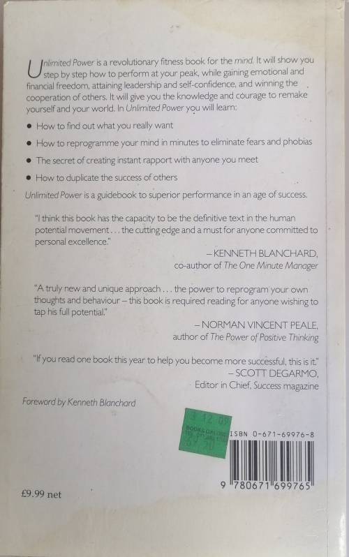 Unlimited power by Anthony Robbins