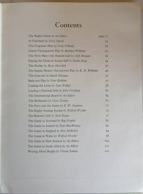 Bryan Thomas`s book of Rugger