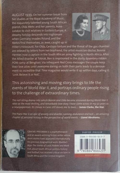 The piano war by Graeme Friedman