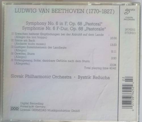 Ludwig van Beethoven Symphony no 6 cd