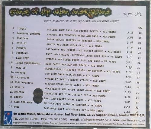 Sounds of the urban underground cd
