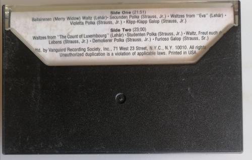 The merry widow and other music of Lehar and Strauss tape
