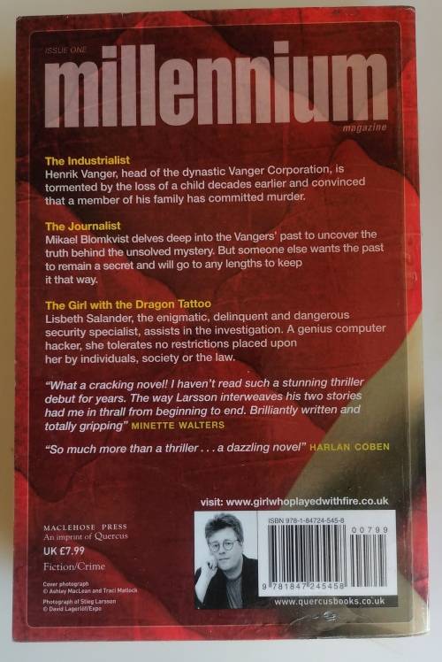 The girl with the dragon tattoo by Stieg Larsson