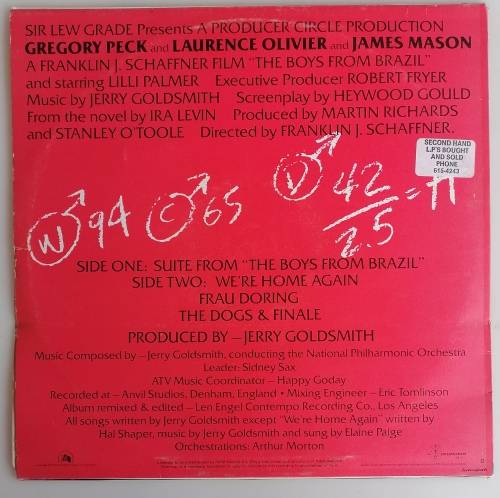 Jerry Goldsmith - The boys from Brazil lp