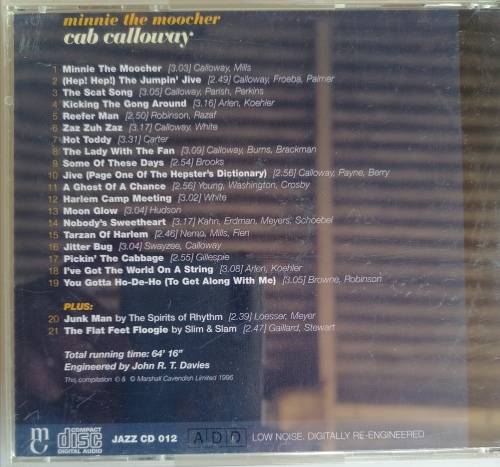 Cab Calloway - Minnie the moocher cd
