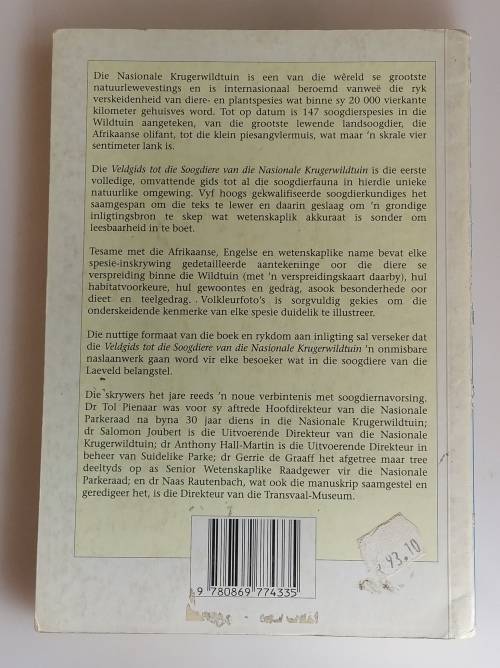 Veldgids tot die soogdiere van die Nasionale Krugerwildtuin