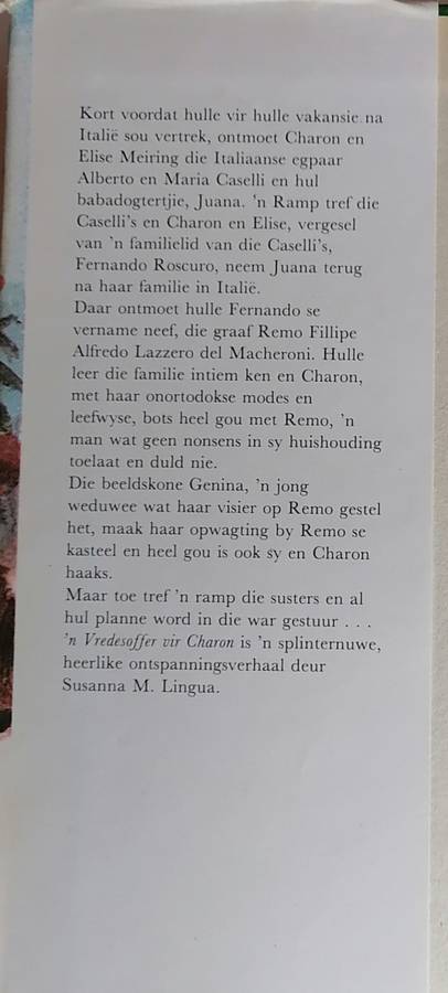 `n Vredesoffer vir Charon deur Susanna M Lingua