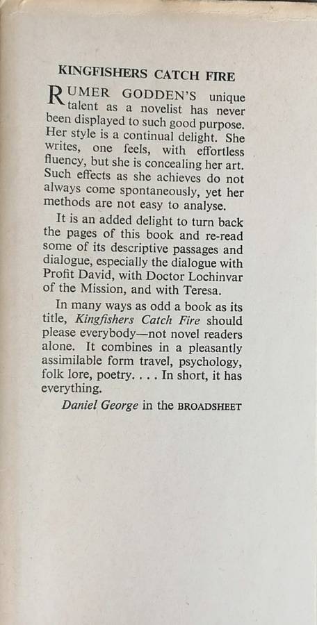 Kingfishers catch fire by Rumer Godden