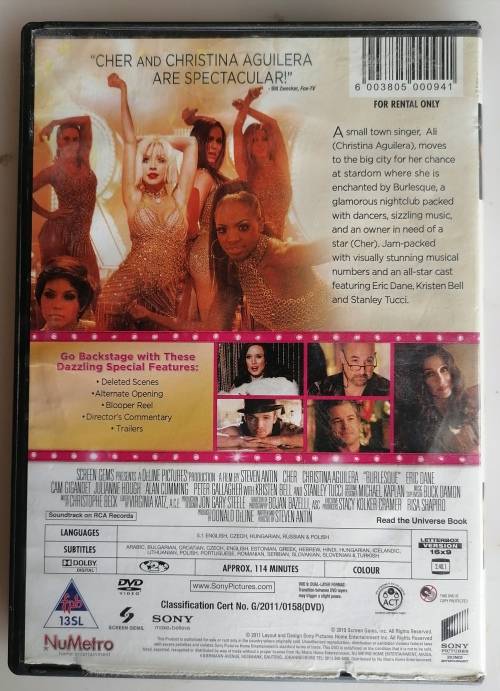Burlesque dvd