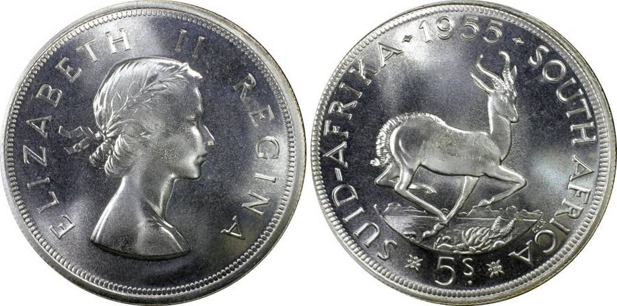 1955 | Crown | 5 Shillings | PCGS PL 66