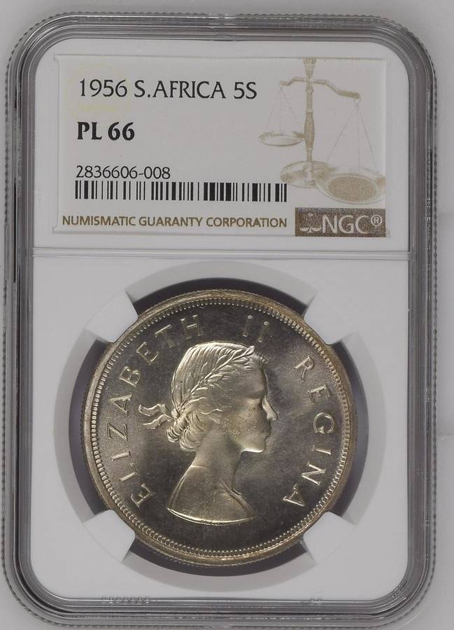 1956 | Crown | 5 Shillings | NGC PL 66