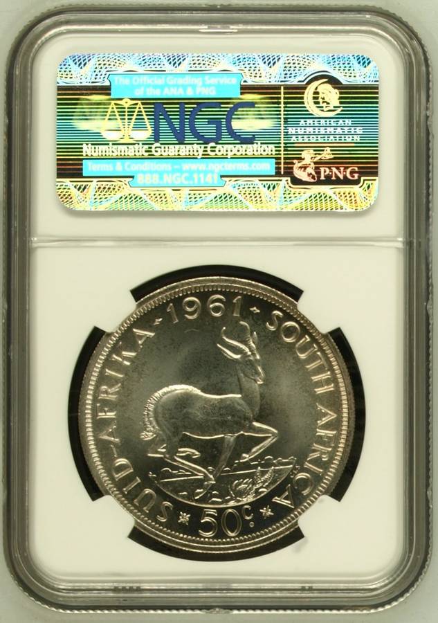 1961 | Crown | 5 Shillings | NGC PL 67