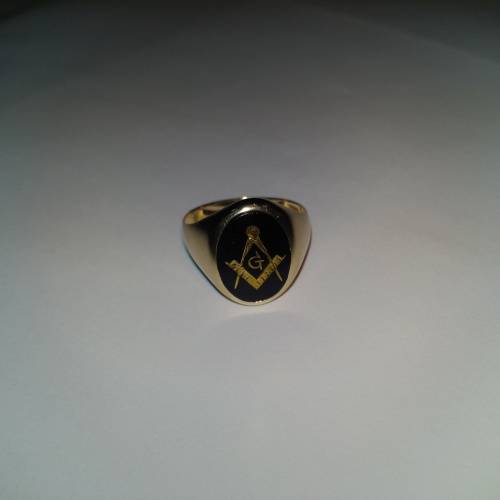 9CT YELLOW GOLD MASONIC MENS RING and CCTV CAMERAS