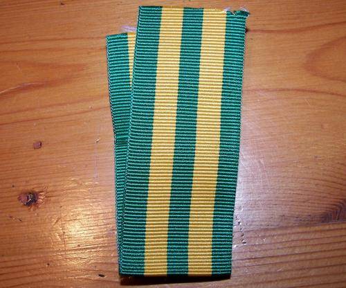 SADF~30 YEAR (GOLD) LONG SERVICE  MEDAL RIBBON~FULL SIZE