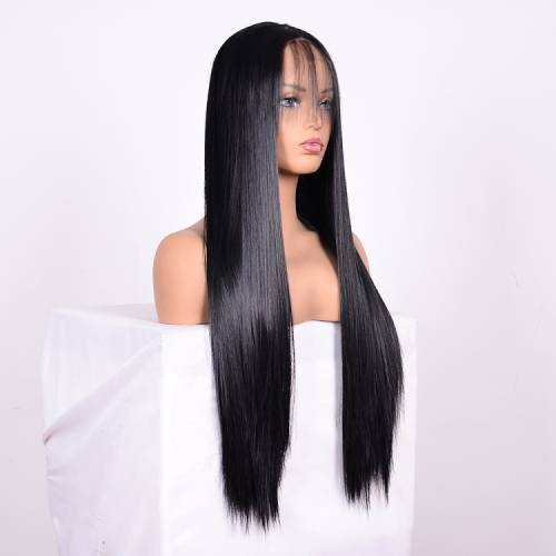 Straight Lace Front Brazilian Hair Wig With Fringe (20inch)