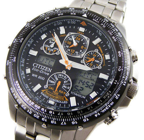 Citizen Promaster Titanium SKYHAWK EcoDrive Atomic Radio Control Alarm Chronograph!