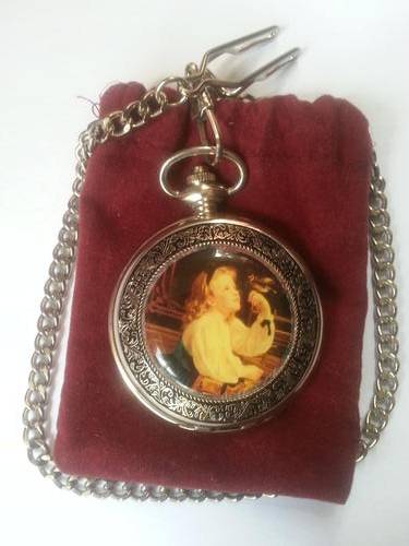 CAIFU POCKET WATCH WITH SILVER CHAIN